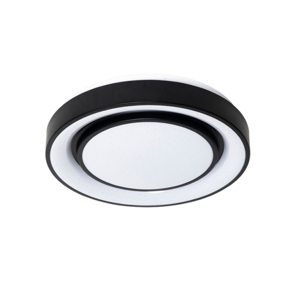 Smart moderne plafondlamp zwart 38 cm incl. Led en rgb jochie 14