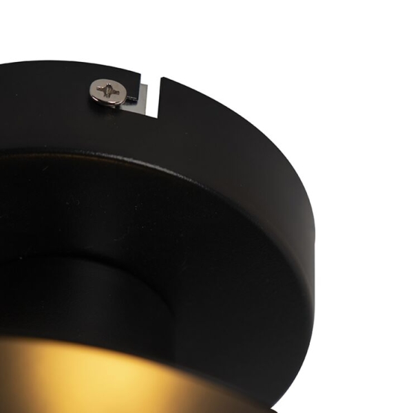 Smart plafondlamp met spiraal kap zwart incl. Wifi a60 - scroll