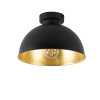 Smart plafondlamp zwart met goud 28 cm incl. Wifi a60 magnax 14