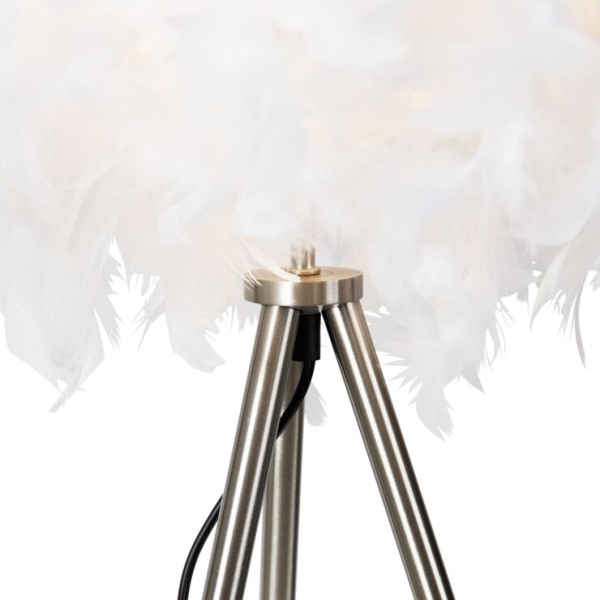 Smart romantische vloerlamp wit incl. Wifi a60 - feather