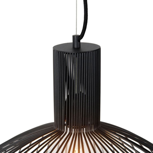 Smart ronde hanglamp zwart 50 cm incl. Wifi g95 - dos