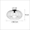 Smart ronde plafondlamp roestbruin incl. Wifi a60 - johanna