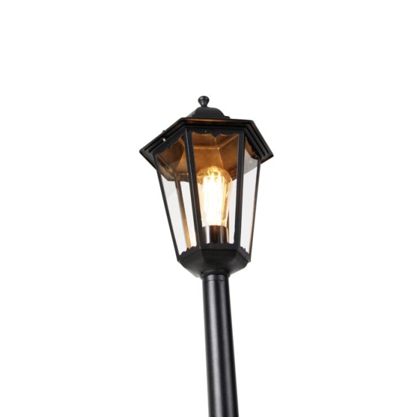 Smart staande buitenlamp zwart 125 cm incl. Wifi ST64 - New Orleans