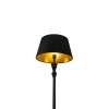 Smart vloerlamp zwart met kap zwart met goud 45 cm incl. Wifi a60 - classico