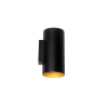 Smart wandlamp zwart met goud 2-lichts incl. Wifi gu10 - sab