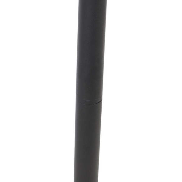 Staande buitenlamp zwart 100 cm met grondpin en kabelmof - charlois