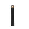 Staande buitenlamp zwart 70 cm ip44 met smoke glass - denmark