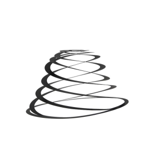 Stalen lampenkap zwart 50 cm - Spiraal