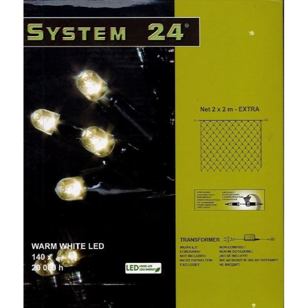 System-24 koppelbare netverlichting 140 lamps warm wit