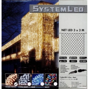 System-Led 230 V.Netverlichting 192 lamps warm wit