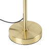 Tafellamp goud verstelbaar met boucle kap taupe 20 cm - parte