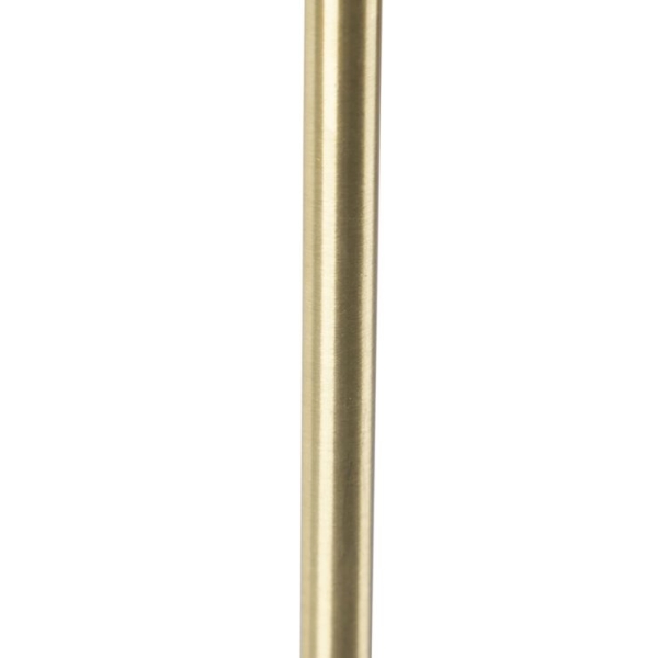 Tafellamp goud verstelbaar met boucle kap taupe 20 cm - parte