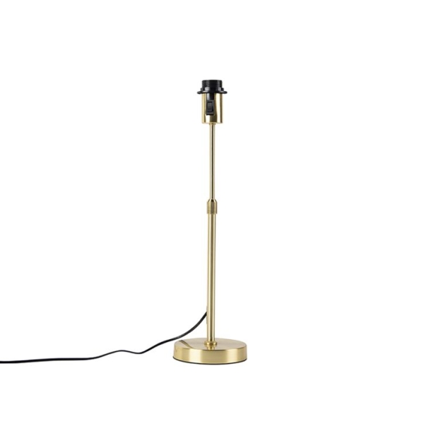 Tafellamp goud verstelbaar met kap lichtgrijs 35 cm - parte
