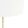 Tafellamp goud verstelbaar met kap wit 35 cm - parte