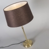 Tafellamp goud/messing met kap bruin 35 cm verstelbaar - parte
