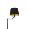 Tafellamp zwart met zwarte kap en verstelbare arm - ladas deluxe
