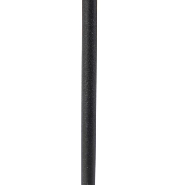 Tafellamp zwart verstelbaar met boucle kap taupe 20 cm - parte