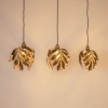 Vintage hanglamp antiek goud langwerpig 3-lichts - linden