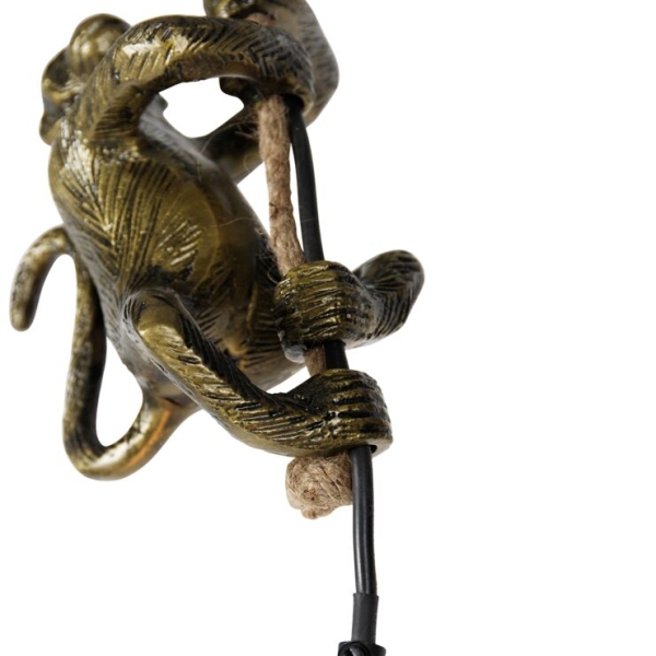 Vintage hanglamp goud - animal monkey