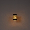 Vintage hanglamp zwart met messing kayleigh 14