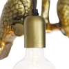 Vintage plafondlamp messing 2-lichts - animal papegoje