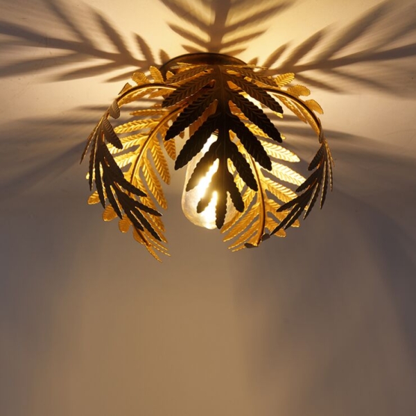 Vintage smart plafondlamp goud 24 cm incl. Wifi st64 botanica 14