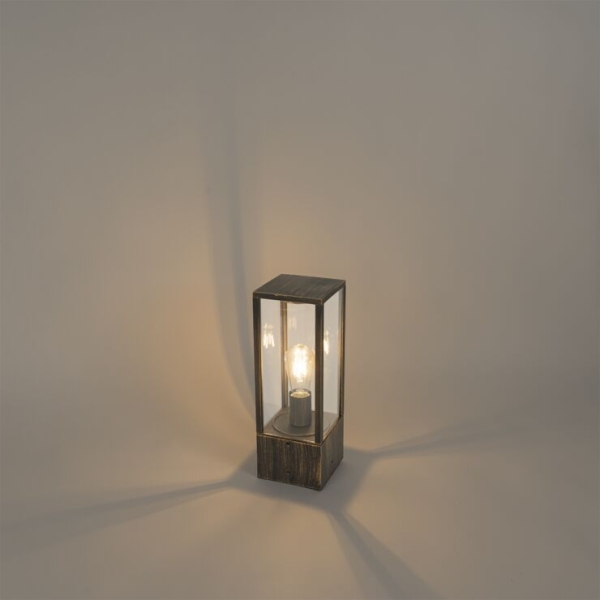 Vintage staande buitenlamp antiek goud 40 cm ip44 - charlois