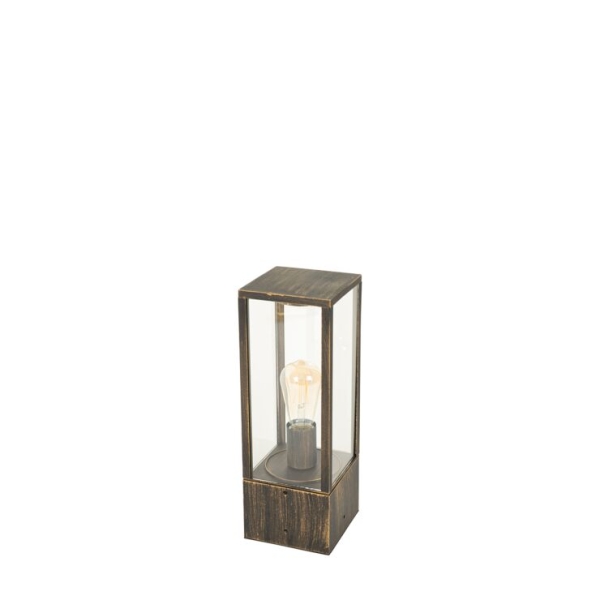 Vintage staande buitenlamp antiek goud 40 cm ip44 - charlois