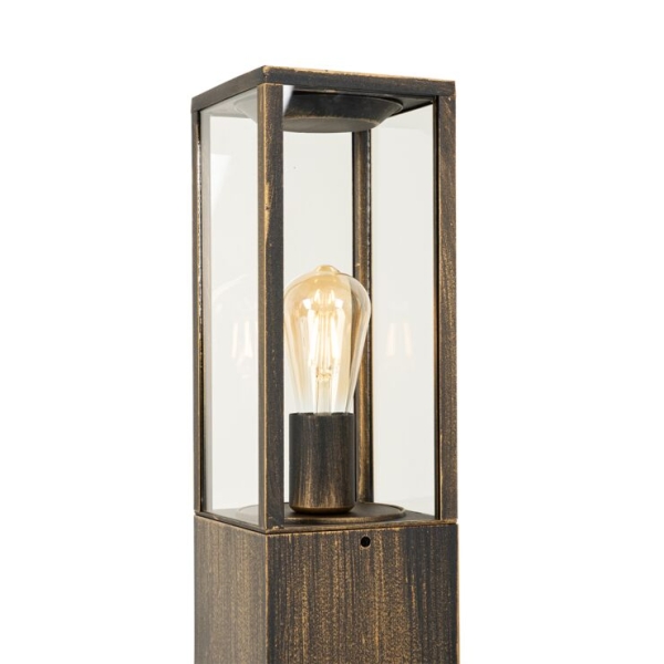 Vintage staande buitenlamp antiek goud 80 cm ip44 - charlois