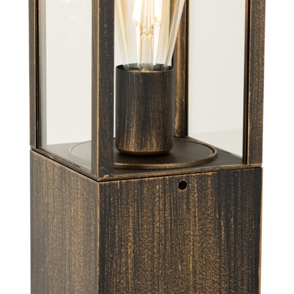 Vintage staande buitenlamp antiek goud 80 cm ip44 - charlois