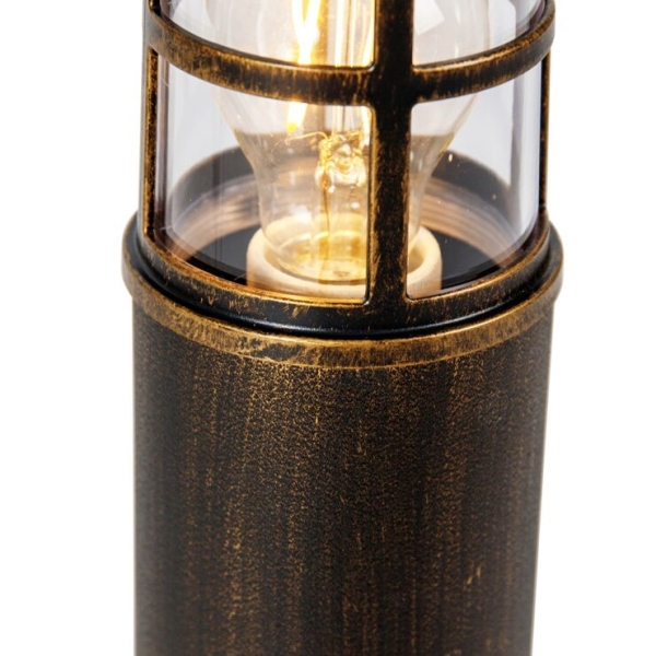 Vintage staande buitenlamp antiek goud ip54 50 cm - kiki