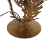 Vintage tafellamp goud 33 cm met velours kap zwart 35 cm - botanica