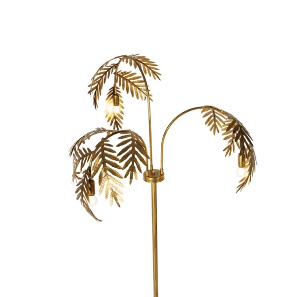 Vintage vloerlamp goud 193 cm 3-lichts - botanica