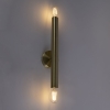 Vintage wandlamp goud 2-lichts -tubi