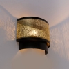Vintage wandlamp zwart met messing 30x25 cm - kayleigh