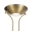 Vloerlamp brons met leeslamp incl. Led en dimmer - diva 2