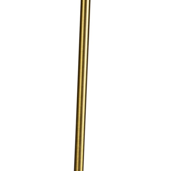 Vloerlamp brons met plisse kap crème 45 cm verstelbaar - parte