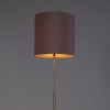 Vloerlamp goud/messing met velours kap roze 40/40 cm - parte