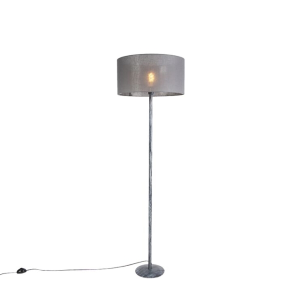 Vloerlamp grijs met grijze kap 50 cm - simplo