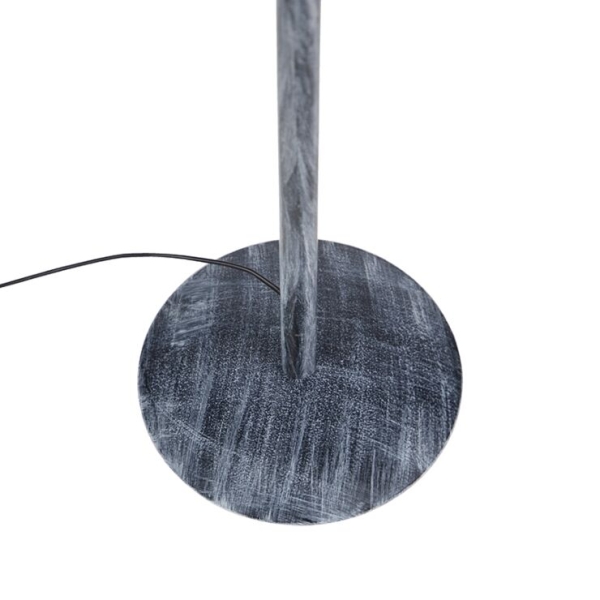 Vloerlamp grijs met zwarte kap 50 cm - simplo