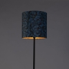 Vloerlamp met velours kap vlinderdessin en goud 40 cm - simplo