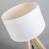 Vloerlamp naturel met witte linnen kap 45 cm - tripod
