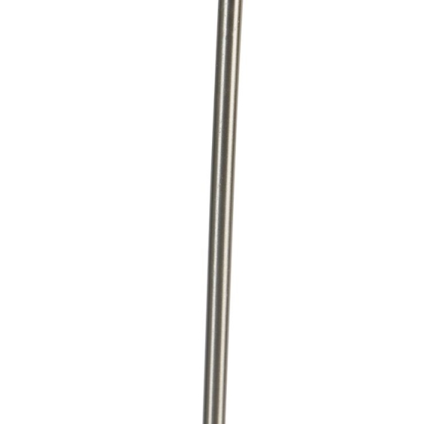 Vloerlamp staal met witte kap en verstelbare arm - ladas deluxe