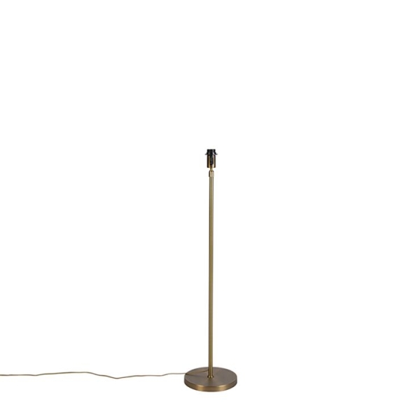 Vloerlamp verstelbaar brons met boucle kap taupe 35 cm - parte