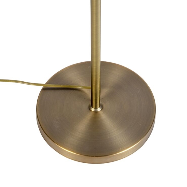 Vloerlamp verstelbaar brons met kap wit 50 cm - parte