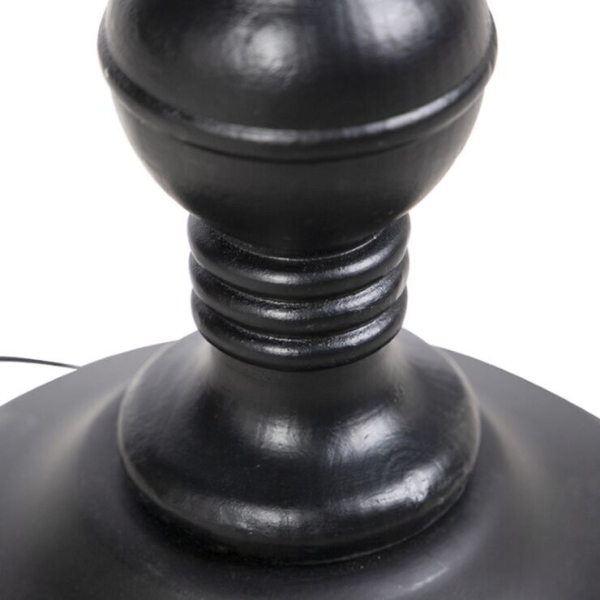 Vloerlamp zwart met kap zebra dessin 40 cm - classico