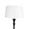 Vloerlamp zwart met linnen kap wit 45cm - classico