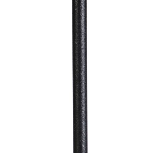 Vloerlamp zwart met plisse kap crème 45 cm verstelbaar - parte