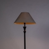 Vloerlamp zwart met velours kap taupe 55 cm - classico