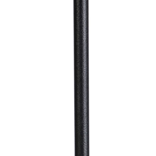 Vloerlamp zwart met zwarte kap 35 cm verstelbaar - parte